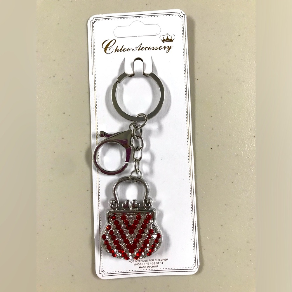 Red and Silver Keychain